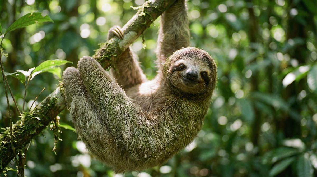 中出树懒视频 - 热带雨林慢生活视频